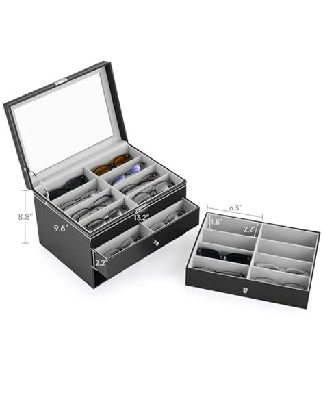 CO-Z 24 COMPARTMENT SUNGLASSES ORGANIZER - BLACK CO-Z 24 COMPARTMENT SUNGLASSES ORGANIZER - BLACK