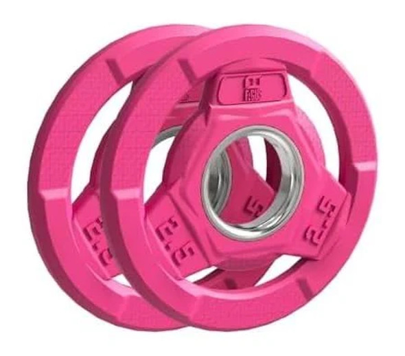 FAGUS H COLOR CODED WEIGHT PLATE 2IN GRIP PLATE, 2.5LB PAIR - PINK FAGUS H COLOR CODED WEIGHT PLATE 2IN GRIP PLATE, 2.5LB PAIR - PINK