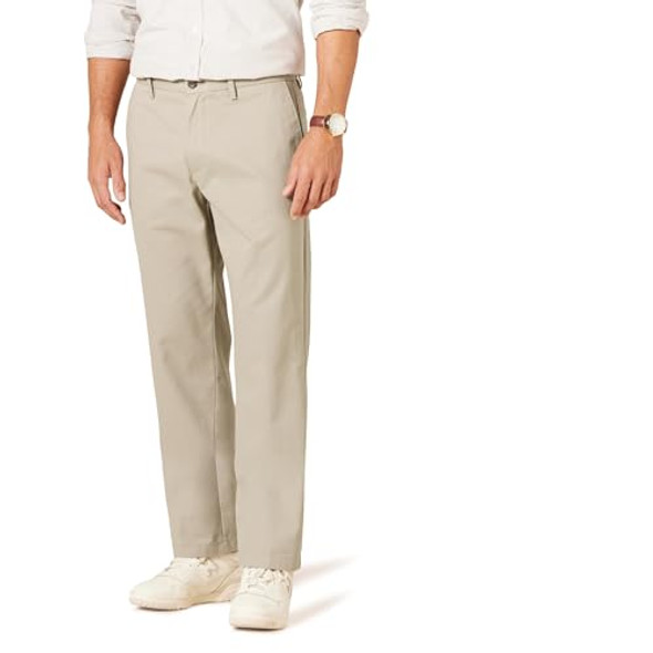 AMAZON ESSENTIALS MENS CLASSIC-FIT WRINKLE-RESISTANT FLAT-FRONT CHINO - BEIGE AMAZON ESSENTIALS MENS CLASSIC-FIT WRINKLE-RESISTANT FLAT-FRONT CHINO - BEIGE