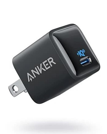 ANKER POWERPORT III NANO 18W USB C WALL CHARGER - BLACK