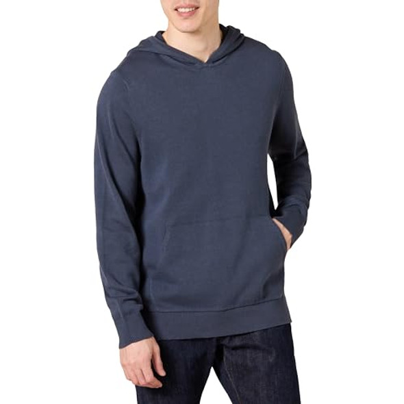 AMAZON ESSENTIALS MEN'S RELAXED-FIT HOODIE SWEATER - SIZE: MEN L - NAVY New AMAZON ESSENTIALS MEN'S RELAXED-FIT HOODIE SWEATER - SIZE: MEN L - NAVY New