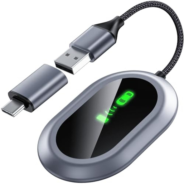 XMUNIHA WIRELESS CARPLAY ADAPTER CONVERTS WIRED TO WIRELESS CARPLAY - GRAY