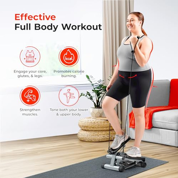 Sunny Health & Fitness Mini Stepper for Exercise at Home - Gray Sunny Health & Fitness Mini Stepper for Exercise at Home - Gray