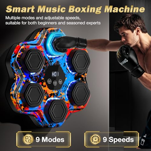 TGLLM Music Boxing Machine, Bluetooth Gloves Ball Box Mount Machine - Multicolor TGLLM Music Boxing Machine, Bluetooth Gloves Ball Box Mount Machine - Multicolor