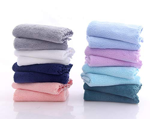 BAMBOO QUEEN 16 PACK BABY WASHCLOTHS LUXURY MULTICOLOR CORAL FLEECE