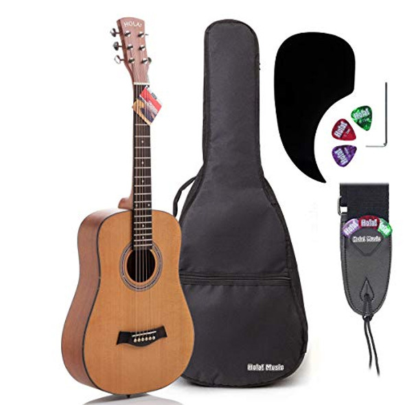 Hola Music Left Handed 3/4 Size 36 Inch Acoustic Guitar Bundle HG-36LFT - Satin Hola Music Left Handed 3/4 Size 36 Inch Acoustic Guitar Bundle HG-36LFT - Satin