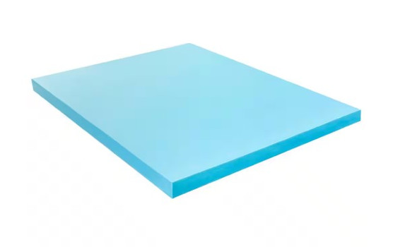 SUBRTEX MEDIUM 3 IN. TWIN GEL MEMORY FOAM MATTRESS TOPPER - BLUE New