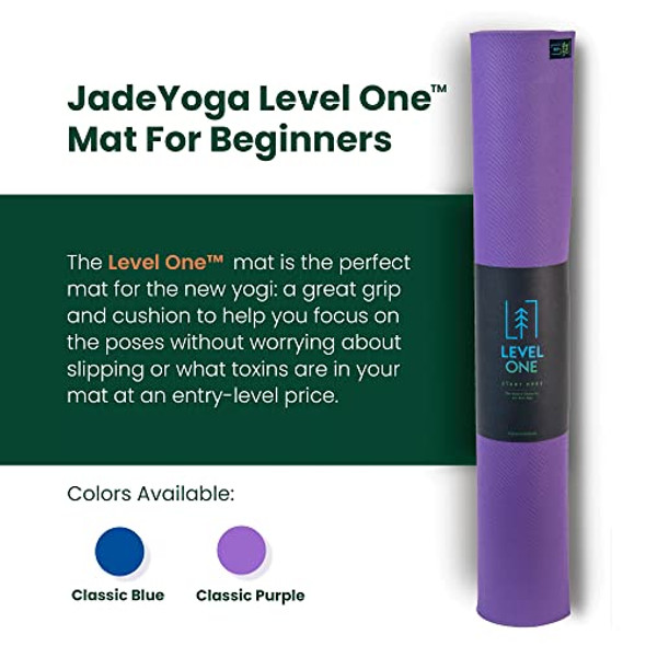 LEVEL ONE JADEYOGA LEVEL ONE YOGA MAT - 4MM - CLASSIC PURPLE LEVEL ONE JADEYOGA LEVEL ONE YOGA MAT - 4MM - CLASSIC PURPLE