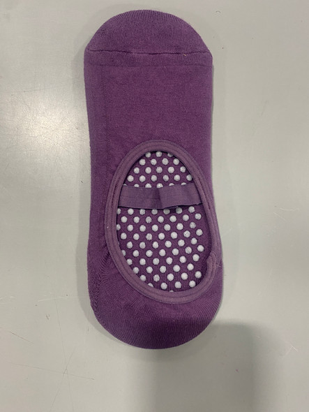 GENERIC NON-SLIP GRIP PURPLE YOGA SOCKS, 1 PAIR - PURPLE