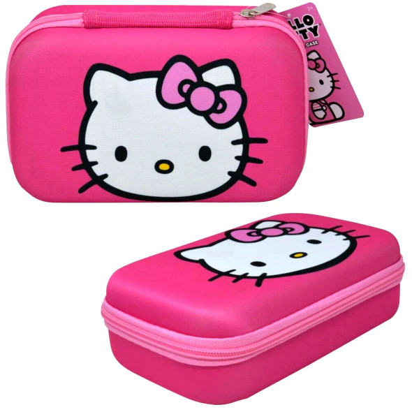 HELLO KITTY MOLDED PENCIL CASE HOLDER WITH ZIPPER ZIP POUCH ORGANIZER - PINK New HELLO KITTY MOLDED PENCIL CASE HOLDER WITH ZIPPER ZIP POUCH ORGANIZER - PINK New
