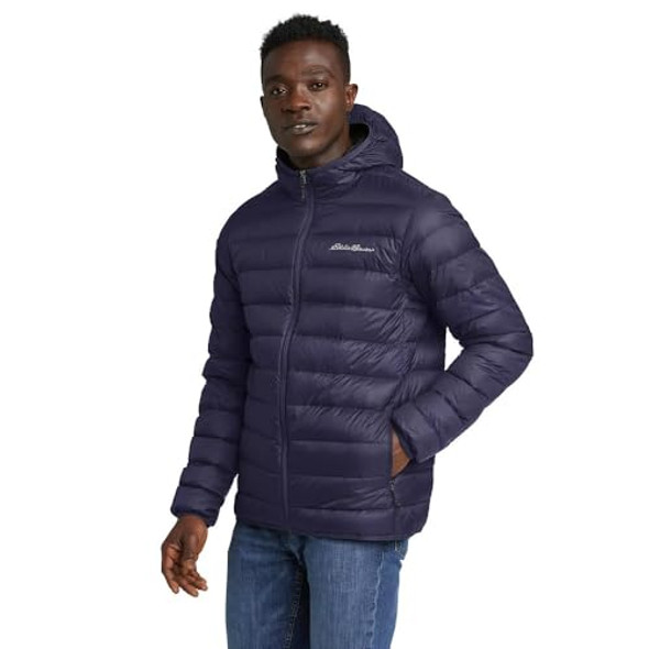 EDDIE BAUER MEN'S CIRRUSLITE HOODED DOWN JACKET - ATLANTIC - XL New EDDIE BAUER MEN'S CIRRUSLITE HOODED DOWN JACKET - ATLANTIC - XL New
