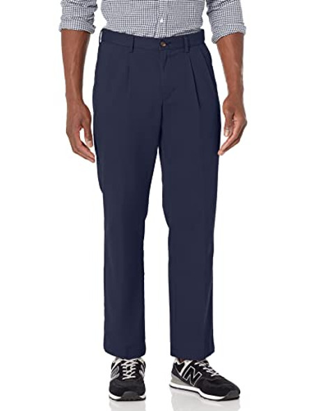 AMAZON ESSENTIALS MEN'S CLASSIC-FIT WRINKLE-RESISTANT PLEATED CHINO PANT New AMAZON ESSENTIALS MEN'S CLASSIC-FIT WRINKLE-RESISTANT PLEATED CHINO PANT New