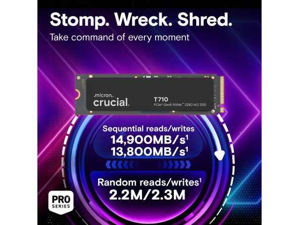 Crucial T710 M.2 2280 4TB PCI-Express 5.0 x4 TLC NAND² Internal Solid State