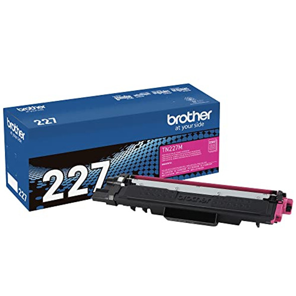 Brother Genuine TN227M, High Yield Toner Cartridge, Replacement Magenta Toner New Brother Genuine TN227M, High Yield Toner Cartridge, Replacement Magenta Toner New