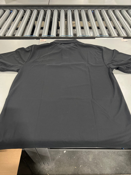 TIGER WOLF 3 BUTTON POLO SHIRT - SIZE: MEN XL - BLACK TIGER WOLF 3 BUTTON POLO SHIRT - SIZE: MEN XL - BLACK