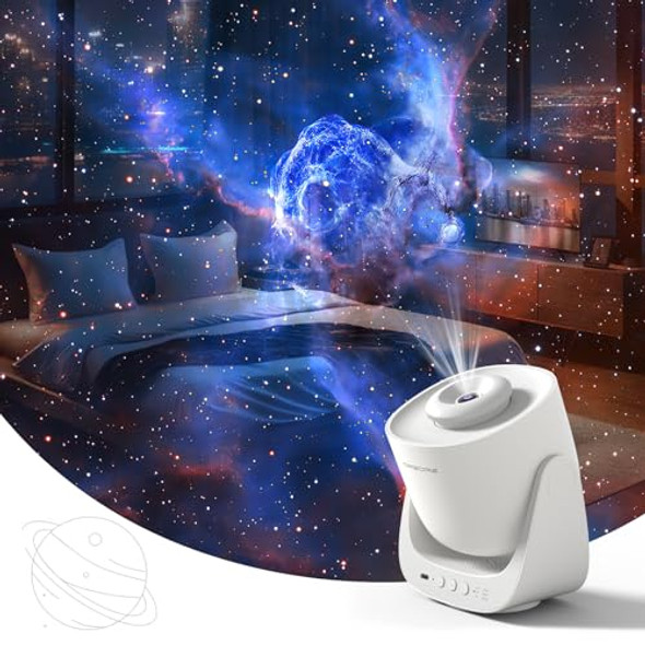 ORZORZ SLIDE DISCS STAR PROJECTOR GALAXY LIGHT PROJECTOR - WHITE ORZORZ SLIDE DISCS STAR PROJECTOR GALAXY LIGHT PROJECTOR - WHITE