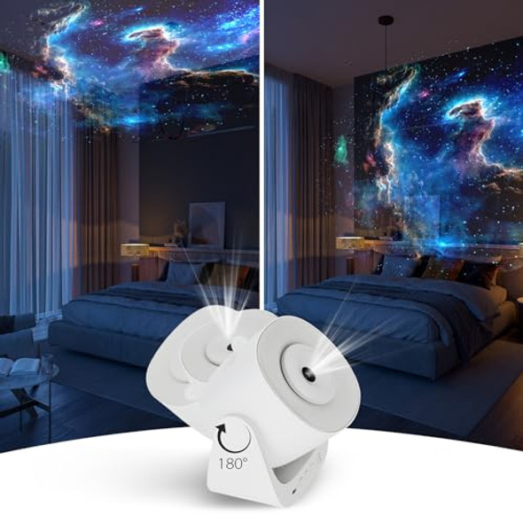 ORZORZ SLIDE DISCS STAR PROJECTOR GALAXY LIGHT PROJECTOR - WHITE ORZORZ SLIDE DISCS STAR PROJECTOR GALAXY LIGHT PROJECTOR - WHITE