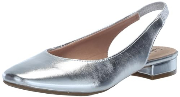 LIFESTRIDE WOMEN'S CLAIRE SLINGBACK BALLET FLATS - WOMEN 6 - SILVER LIFESTRIDE WOMEN'S CLAIRE SLINGBACK BALLET FLATS - WOMEN 6 - SILVER
