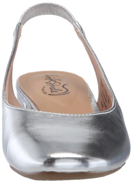LIFESTRIDE WOMEN'S CLAIRE SLINGBACK BALLET FLATS - WOMEN 6 - SILVER LIFESTRIDE WOMEN'S CLAIRE SLINGBACK BALLET FLATS - WOMEN 6 - SILVER