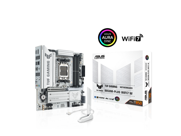 ASUS TUF GAMING B850M-PLUS WIFI7 W AMD B850 mATX motherboard, 14+2+1 80A DrMOS