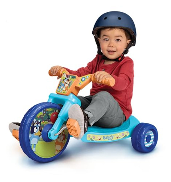 BLUEY KIDS RIDE-ON 10" FLY WHEELS JUNIOR CRUISER TRICYCLE SOUNDS MULTICOLOR BLUEY KIDS RIDE-ON 10" FLY WHEELS JUNIOR CRUISER TRICYCLE SOUNDS MULTICOLOR