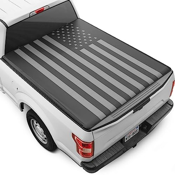 Motorbox Soft Roll-Up Truck Tonneau Cover With Black Flag Graphic - Black Motorbox Soft Roll-Up Truck Tonneau Cover With Black Flag Graphic - Black
