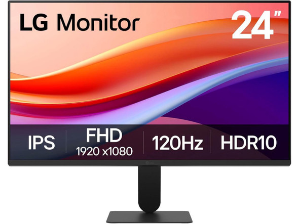 LG 24U411A-B 24-inch Full HD (1920 x 1080) IPS Computer Monitor, 120Hz, HDR10,