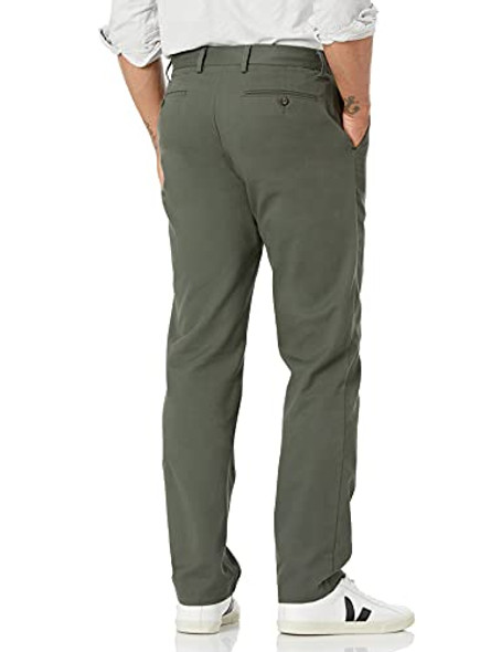 AMAZON ESSENTIALS MEN'S STRAIGHT-FIT WRINKLE-RESISTANT PANT 42W X 28L - OLIVE New AMAZON ESSENTIALS MEN'S STRAIGHT-FIT WRINKLE-RESISTANT PANT 42W X 28L - OLIVE New