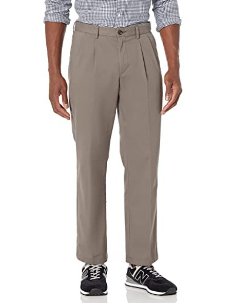Amazon Essentials Men's Classic Fit Wrinkle Resistant Pleated Chino Pant New Amazon Essentials Men's Classic Fit Wrinkle Resistant Pleated Chino Pant New