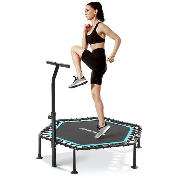 MAXKARE 50" MINI TRAMPOLINE FITNESS HEXAGON EXERCISE REBOUNDER - BLACK MAXKARE 50" MINI TRAMPOLINE FITNESS HEXAGON EXERCISE REBOUNDER - BLACK