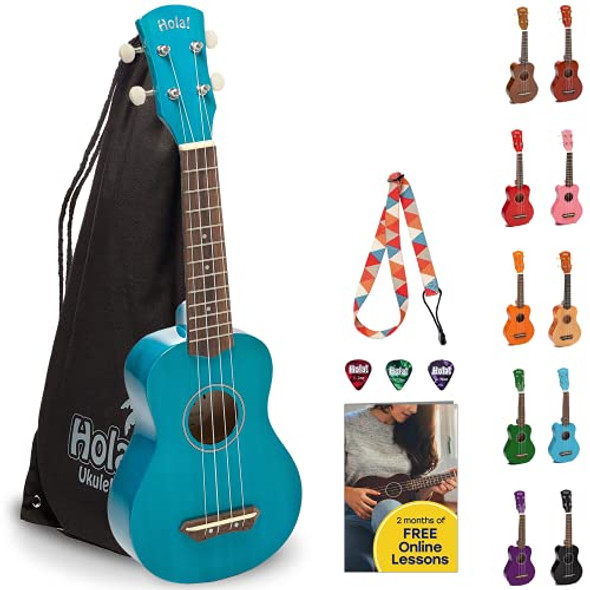 HOLA! MUSIC HM-21GN SOPRANO UKULELE BUNDLE CANVAS TOTE BAG, STRAP, PICKS - GREEN HOLA! MUSIC HM-21GN SOPRANO UKULELE BUNDLE CANVAS TOTE BAG, STRAP, PICKS - GREEN