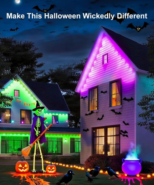 MULIVID 150FT PERMANENT OUTDOOR LIGHTS SMART RGB REMOTE APP CONTROL. MULIVID 150FT PERMANENT OUTDOOR LIGHTS SMART RGB REMOTE APP CONTROL.