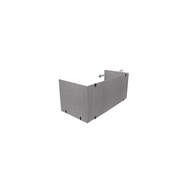 Lumeah Adjustable Desk Screen Returns 48 to 78 x 29 x 26.5 Grey LUAD48301G New Lumeah Adjustable Desk Screen Returns 48 to 78 x 29 x 26.5 Grey LUAD48301G New