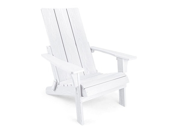 QOMOTOP FOLDABLE ADIRONDACK CHAIR - WHITE QOMOTOP FOLDABLE ADIRONDACK CHAIR - WHITE