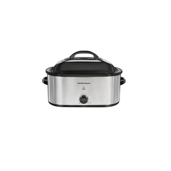 HAMILTON BEACH ROASTER OVEN 22QT SLOW COOKER & TURKEY ROASTER, 1450W, BLACK HAMILTON BEACH ROASTER OVEN 22QT SLOW COOKER & TURKEY ROASTER, 1450W, BLACK