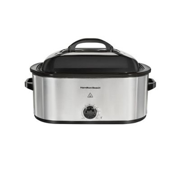HAMILTON BEACH ROASTER OVEN 22QT SLOW COOKER & TURKEY ROASTER, 1450W, BLACK HAMILTON BEACH ROASTER OVEN 22QT SLOW COOKER & TURKEY ROASTER, 1450W, BLACK