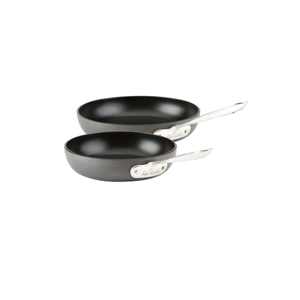 ALL-CLAD HA1 HARD ANODIZED NON STICK FRY PAN 2 PIECE 8 10 INCH BLACK New ALL-CLAD HA1 HARD ANODIZED NON STICK FRY PAN 2 PIECE 8 10 INCH BLACK New