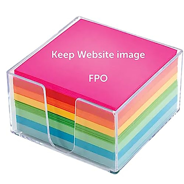 OFFICE DEPOT PLEXI NOTE CUBE UNRULED 500 SHEETS ASSORTED COLORS - 573-482 NEW OFFICE DEPOT PLEXI NOTE CUBE UNRULED 500 SHEETS ASSORTED COLORS - 573-482 NEW