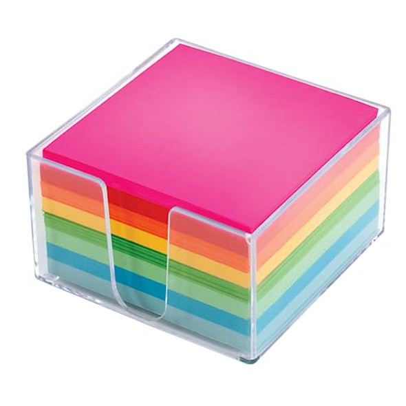 OFFICE DEPOT PLEXI NOTE CUBE UNRULED 500 SHEETS ASSORTED COLORS - 573-482 NEW New OFFICE DEPOT PLEXI NOTE CUBE UNRULED 500 SHEETS ASSORTED COLORS - 573-482 NEW New