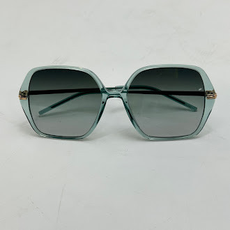 HUGO BOSS WOMEN SQUARE SUNGLASSES 57 17 140 - TRANSPARENT GREEN ACETATE