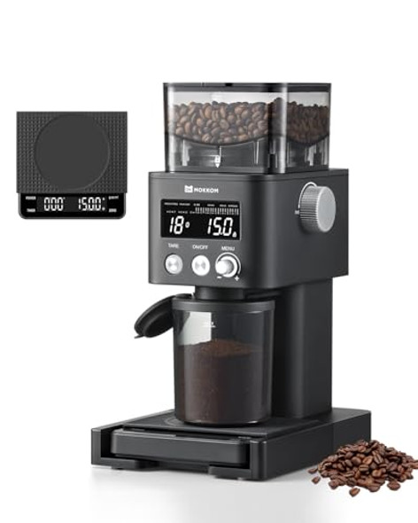 MOKKOM Coffee Grinder with Removable Coffee Scale via Bluetooth Connectivity MOKKOM Coffee Grinder with Removable Coffee Scale via Bluetooth Connectivity