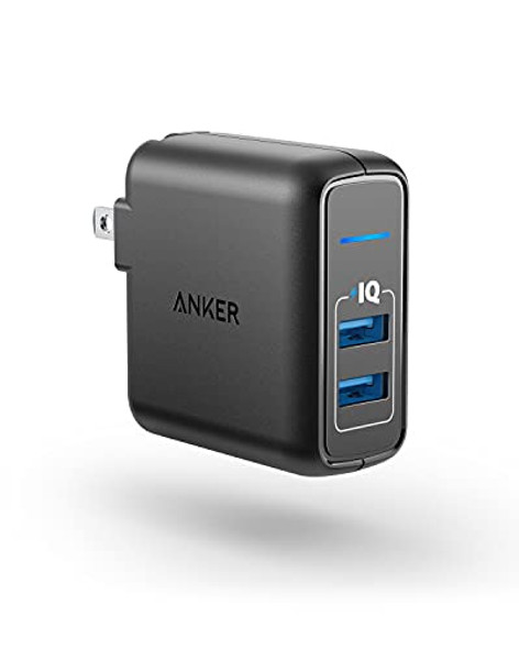 ANKER USB CHARGER, ANKER ELITE DUAL PORT 24W WALL CHARGER A2023 - BLACK