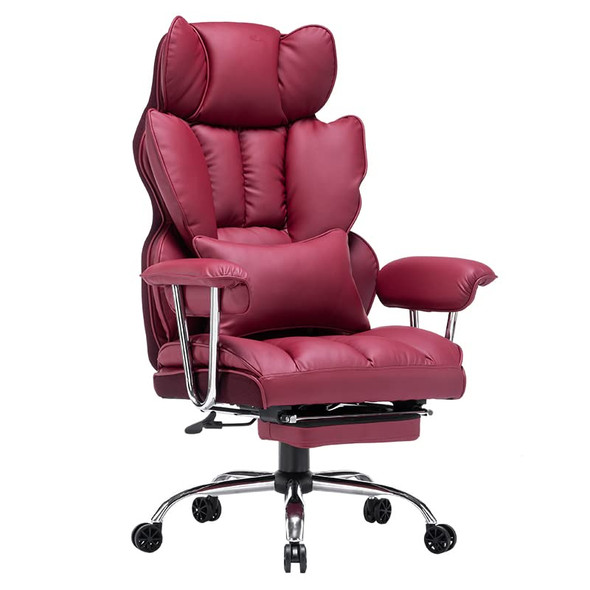 EFOMAO BIG AND TALL OFFICE CHAIR WITH LUMBAR SUPPORT (RED) EFOMAO BIG AND TALL OFFICE CHAIR WITH LUMBAR SUPPORT (RED)