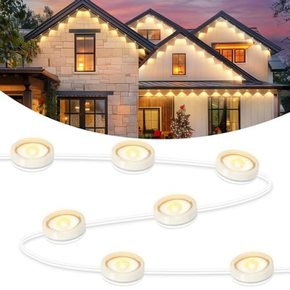 BRIGHTEVER PERMANENT OUTDOOR LIGHTS ALL SEASON WARM WHITE INDOOR, 100FT, 72 LEDs New BRIGHTEVER PERMANENT OUTDOOR LIGHTS ALL SEASON WARM WHITE INDOOR, 100FT, 72 LEDs New