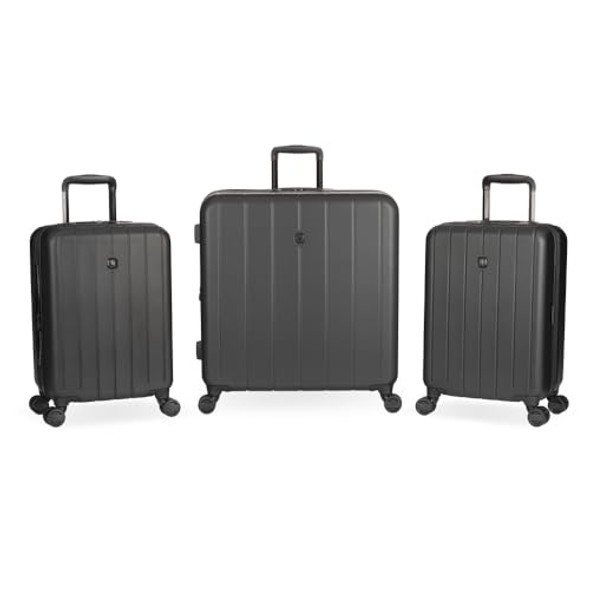SWISSGEAR WANDERLUST PRO LIGHTWEIGHT EXPANDABLE SPINNER 3-PIECE SA8092 - BLACK SWISSGEAR WANDERLUST PRO LIGHTWEIGHT EXPANDABLE SPINNER 3-PIECE SA8092 - BLACK