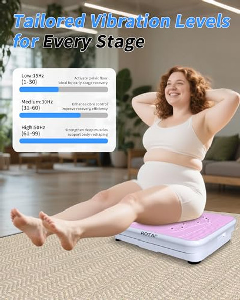 ROTAI SHAKE PLATE VIBRATION EXERCISE MACHINE-LYMPHATIC DRAINAGE - BABY PINK