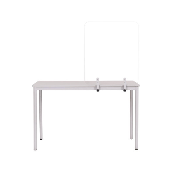 MASTERVISION PROTECTOR SERIES FRAMELESS GLASS DESKTOP DIVIDER - CLEAR/ALUMINUM New MASTERVISION PROTECTOR SERIES FRAMELESS GLASS DESKTOP DIVIDER - CLEAR/ALUMINUM New