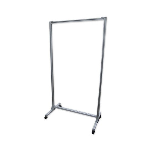 Ghent Acrylic Mobile Divider with Thermometer Access Cutout - Clear New Ghent Acrylic Mobile Divider with Thermometer Access Cutout - Clear New