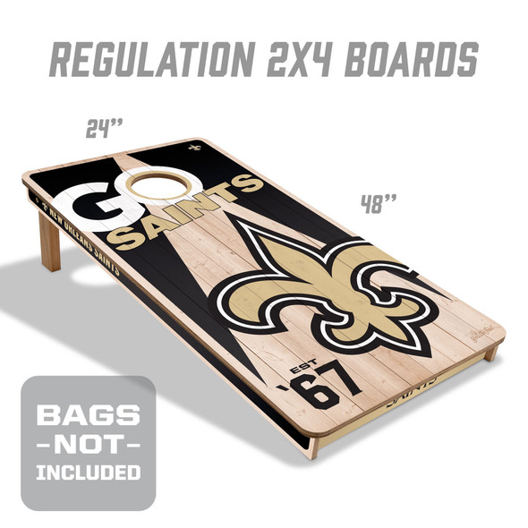 YOUTHEFAN NFL NEW ORLEANS SAINTS 2' X 4' CORNHOLE GAME NO BAGS - WOOD YOUTHEFAN NFL NEW ORLEANS SAINTS 2' X 4' CORNHOLE GAME NO BAGS - WOOD