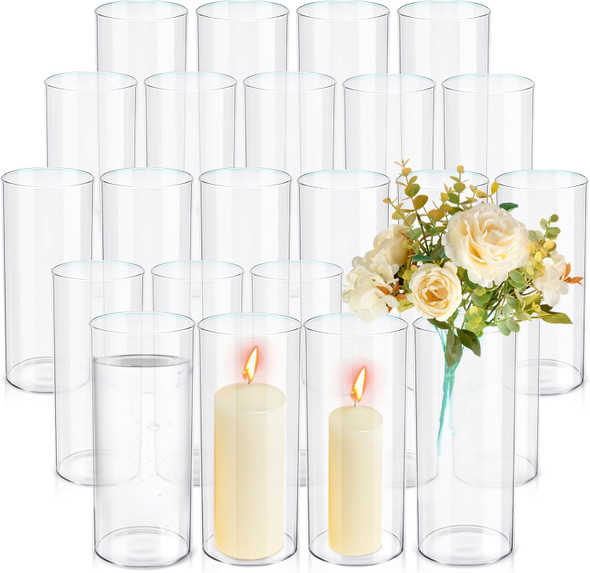ZILINY 24 PCS 12 SETS CLEAR GLASS CYLINDER VASES - CLEAR ZILINY 24 PCS 12 SETS CLEAR GLASS CYLINDER VASES - CLEAR